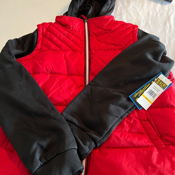 NEW Ixtreme Boys Winter Puffer Jacket Insulated Rain Resistant Xl 18 Junior Red - Picture 3 of 6